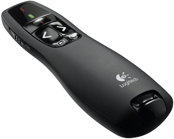Prezentációs távirányító, lézermutatóval, vezeték nélküli, LOGITECH "R400" 1 LOGITECH
