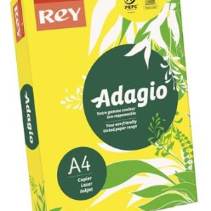 Másolópapír, színes, A4, 160 g, REY "Adagio", intenzív sárga
