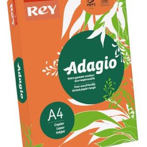 Másolópapír, színes, A4, 80 g, REY "Adagio", intenzív narancssárga