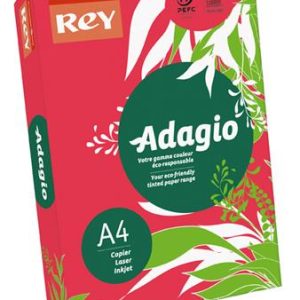 Másolópapír, színes, A4, 80 g, REY "Adagio", intenzív piros