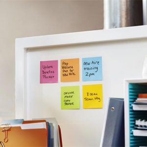 Öntapadó jegyzettömb, 76x76 mm, 12x90 lap, 3M POSTIT "Super Sticky", ultra sárga