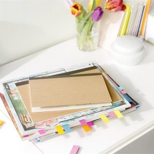 Jelölőcímke, papír, 4x50 lap, 15x50 mm, 3M POSTIT "Poptimistic", vegyes