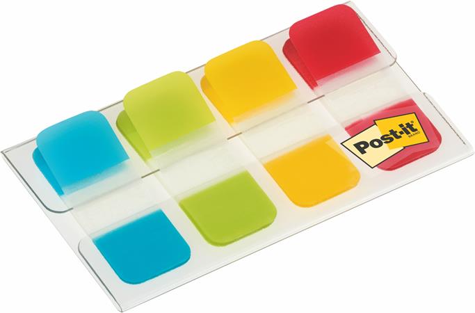 Jelölőcímke, műanyag, megerősített, 4x10 lap, 16x38 mm, 3M POSTIT, vegyes színek 2 Jelölőcímke, műanyag, megerősített, 4x10 lap, 16x38 mm, 3M POSTIT, vegyes színek