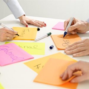 Öntapadó jegyzettömb, 203x152 mm, 4x45 lap, 3M POSTIT "Super Sticky", vegyes színek