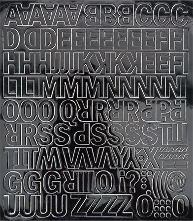 Öntapadós matrica, 2 cm-es, betűlap, fekete 1 .