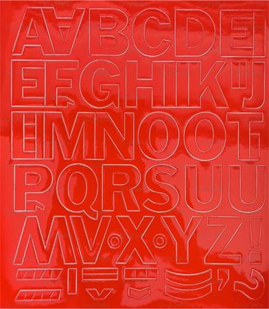 Öntapadós matrica, 3 cm-es, betűlap, piros 1 .