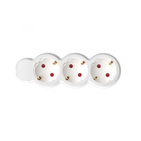 Elosztósor, 3 csatlakozóaljzat, 1,5 m kábelhosszúság, HOME, fehér 1 HOME