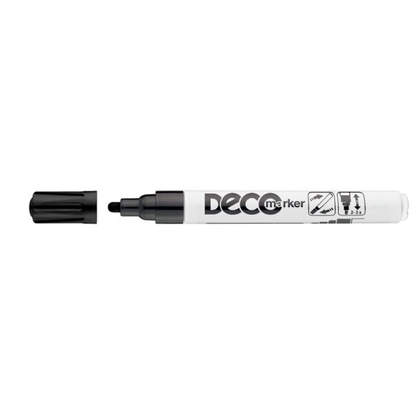 Lakkmarker decomarker 2 4mm kerek Ico fekete i211806