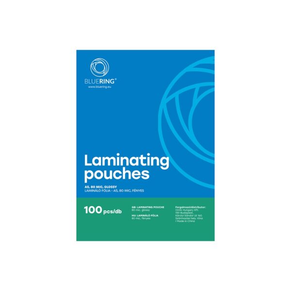 Laminalo folia A5 154x216mm 80 micron 100 db doboz Bluering i520075