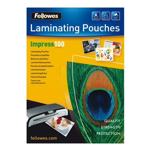 Lamináló fólia Fellowes A/4 100 mic. 100 lap/csomag 1 Lamináló fólia Fellowes A/4 100 mic. 100 lap/csomag