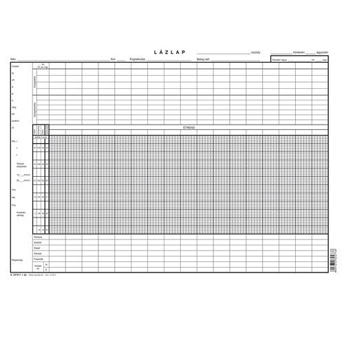 Lázlap A/3 fekvő 1 Lázlap A/3 fekvő