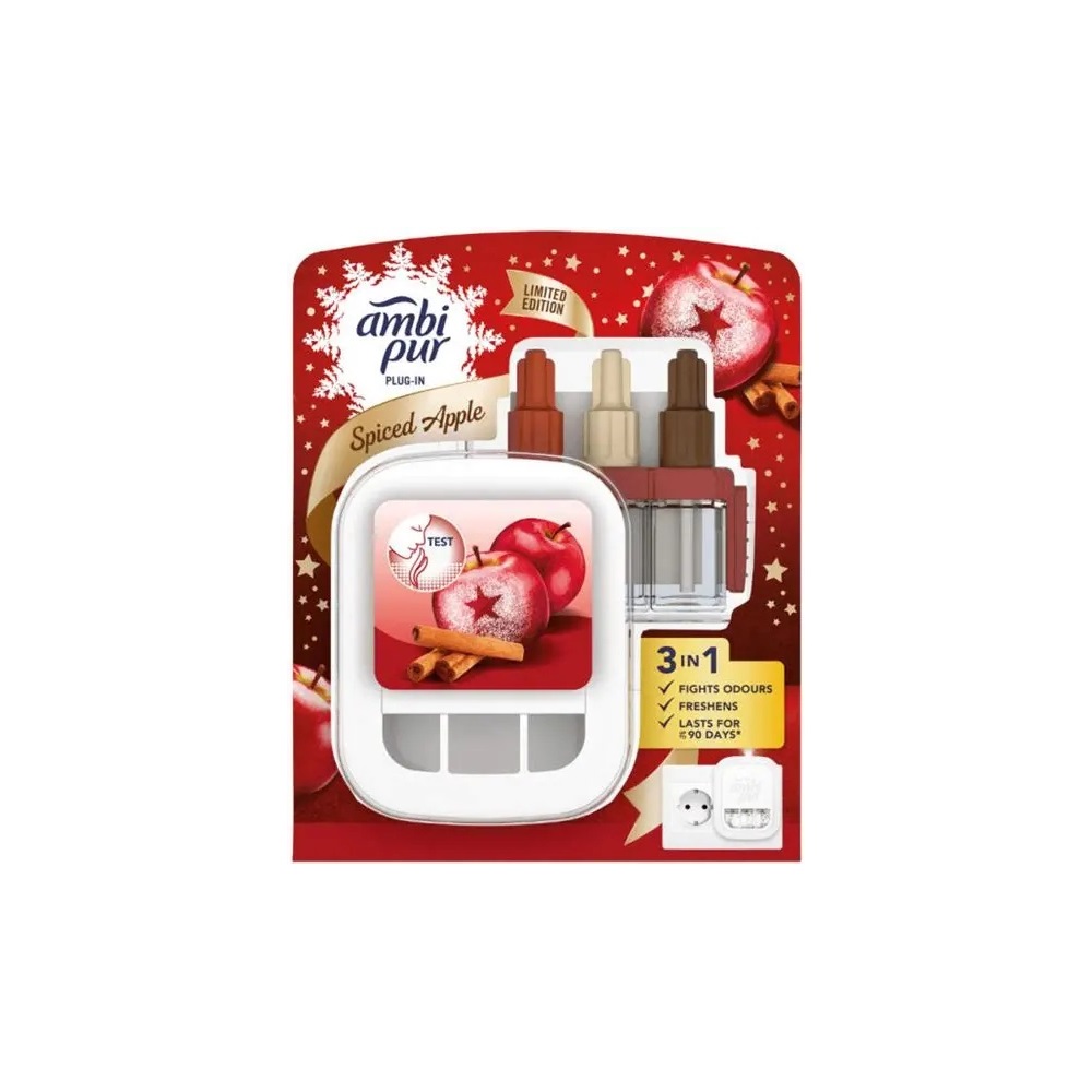 Légfrissítő elektromos utántöltő készülékkel 20 ml Ambi Pur 3 Volution Spiced Apple 1 Légfrissítő elektromos utántöltő készülékkel 20 ml Ambi Pur 3 Volution Spiced Apple