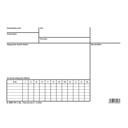 Leletboríték 210x154 mm 1 Leletboríték 210x154 mm