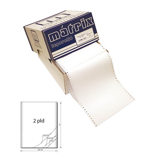 Leporelló MATRIX 240x12 coll 2 példányos 4 collonként perforált 900 garn./doboz 1 Leporelló MATRIX 240x12 coll 2 példányos 4 collonként perforált 900 garn./doboz