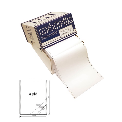 Leporelló MATRIX 240x12 coll 4 példányos 6 collonként perforált 450 garn./doboz 1 Leporelló MATRIX 240x12 coll 4 példányos 6 collonként perforált 450 garn./doboz