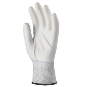 Szerelőkesztyű, tenyéren mártott 6-os méret, fehér