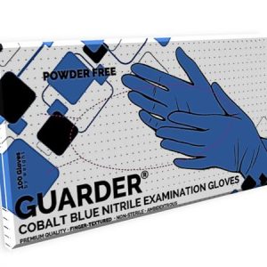 Védőkesztyű, egyszer használatos, nitril, L méret, 100 db, púder nélküli, kobaltkék