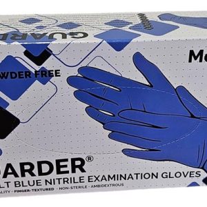 Védőkesztyű, egyszer használatos, nitril, M méret, 100 db, púder nélküli, kobaltkék