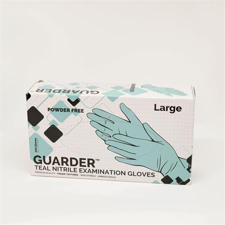 Védőkesztyű, egyszer használatos, nitril, 3,4g, M méret, 100 db, púder nélküli, kékeszöld 1 .