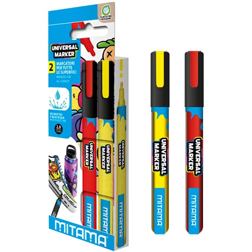 Marker Mitama minden felületre, piros-sárga, 2db-os klt. 1 Marker Mitama minden felületre, piros-sárga, 2db-os klt.