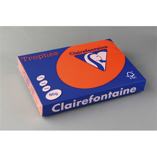 Másolópapír színes Clairefontaine Trophée A/3 80g intenzív narancssárga 500 ív/csomag (1883) 1 Másolópapír színes Clairefontaine Trophée A/3 80g intenzív narancssárga 500 ív/csomag (1883)
