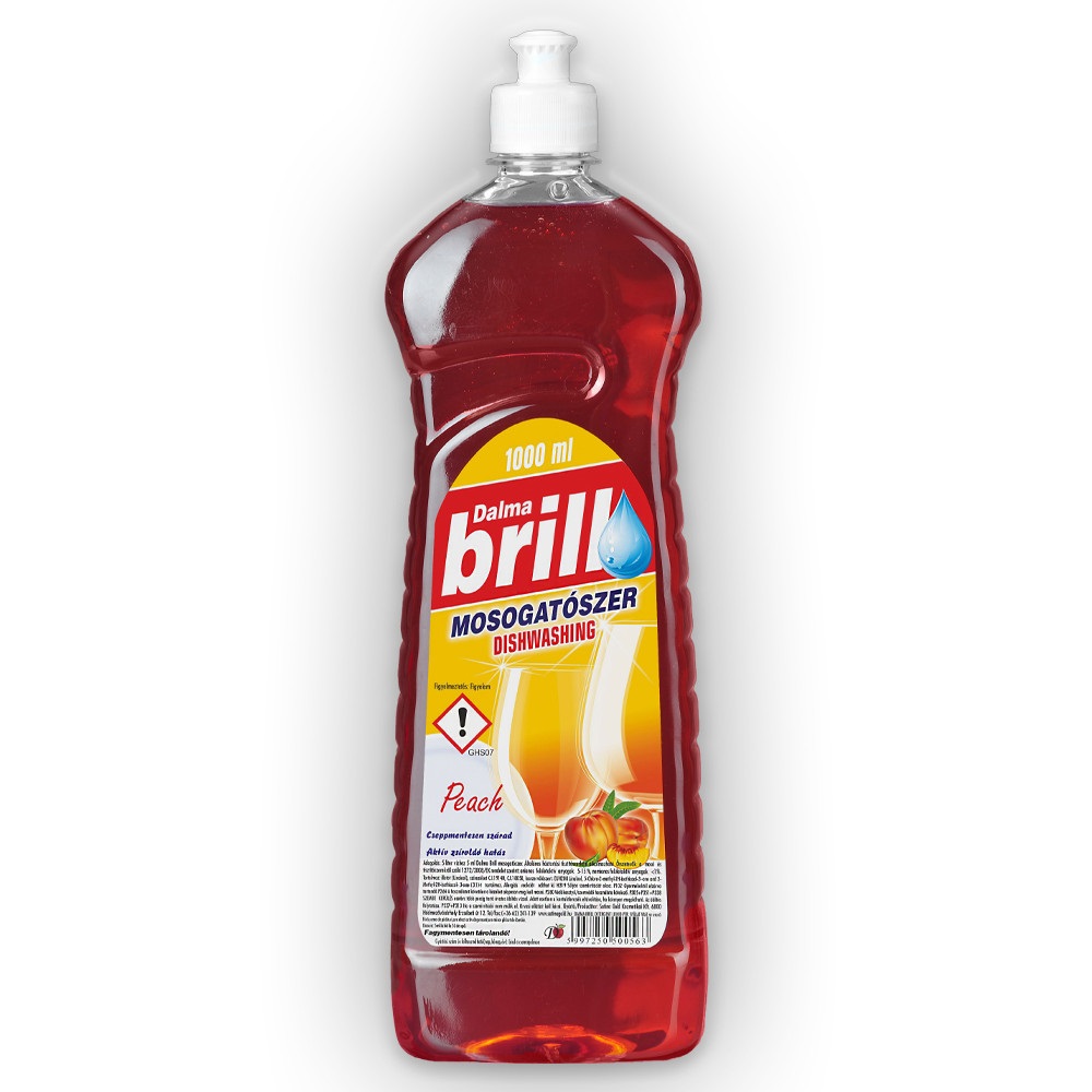 Mosogatószer 1 liter kézi brill Dalma barack 1 Mosogatószer 1 liter kézi brill Dalma barack