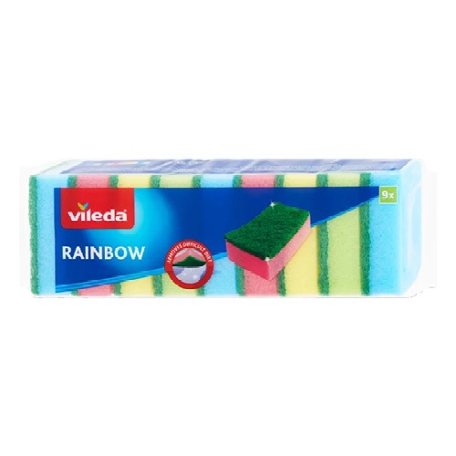 Mosogatószivacs Vileda Rainbow színes 9 db 1 Mosogatószivacs Vileda Rainbow színes 9 db
