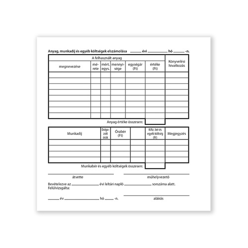 Munkaigénylő lap 50x3 lapos tömb 140x140 mm 3 Munkaigénylő lap 50x3 lapos tömb 140x140 mm - Image 3