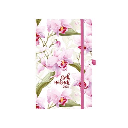 Naptár, tervező, A5, heti, TOPTIMER, "Csak Nőknek", orchidea 1 TOPTIMER