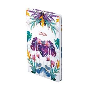 Naptár, tervező, A5, heti, keskeny, TOPTIMER, "Joy", pálma