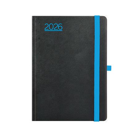 Naptár, tervező, A5, napi, TOPTIMER, "Nero", fekete-kék 1 TOPTIMER