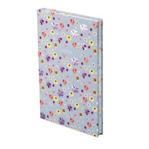 Jegyzetfüzet, A5, vonalas, 96 lap, TOPTIMER "Notes", kék virágos