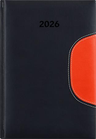 Naptár, tervező, B5, heti, DAYLINER "Memphis", fekete-narancs 1 DAYLINER