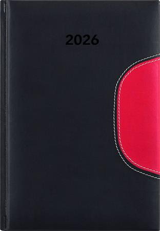 Naptár, tervező, B5, heti, DAYLINER "Memphis", fekete-piros 1 DAYLINER