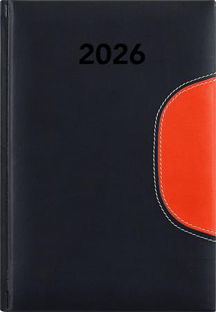 Naptár, tervező, B6, heti, DAYLINER "Memphis", fekete-narancs 1 DAYLINER