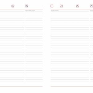 Tárgyalási napló, B5, DAYLINER, "Memphis", bézs-padlizsán