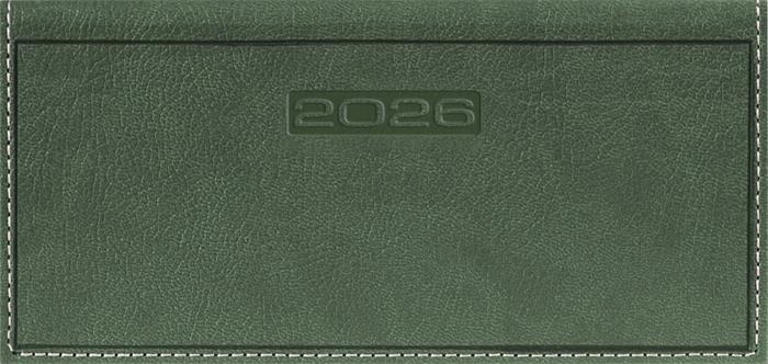 Zsebnaptár, fekvő elrendezésű, DAYLINER, "Sherwood", zöld 1 DAYLINER