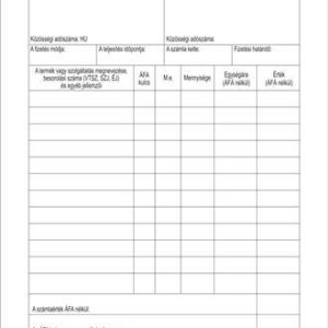 Nyomtatvány, számlatömb, egy ÁFÁs, 50x3, A5, VICTORIA PAPER, "B.13-374", 10 tömb/csomag