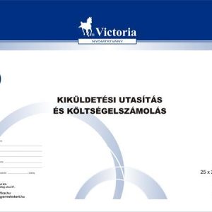 Nyomtatvány, kiküldetési utasítás és költségelszámolás, 25x2, A4, VICTORIA PAPER "B.18-70", 10 tömb/csomag