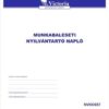 Nyomtatvány, munkabaleseti nyilvántartó napló, 32 oldal, A4, VICTORIA PAPER, 10 tömb/csomag