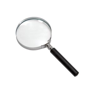 Nagyító o 50mm, üveg lencséjű 6x