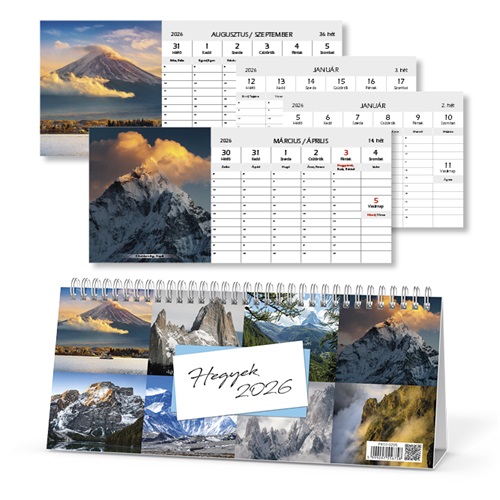 Naptár Csonka asztali pd Hegyek 2026 1 Naptár Csonka asztali pd Hegyek 2026