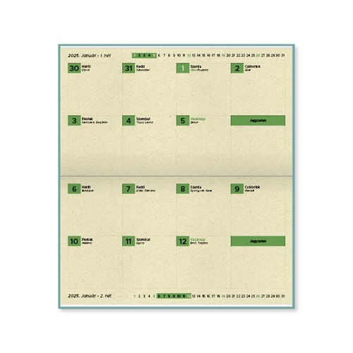 Naptár Tűzött mini zseb Grass14 3 Naptár Tűzött mini zseb Grass14 - Image 3