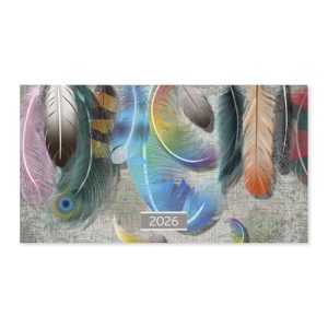 Naptár Tűzött mini zseb fekvő Blue 2026