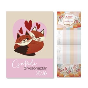 Naptár fali pd Családi tervező 21x60 cm 2026
