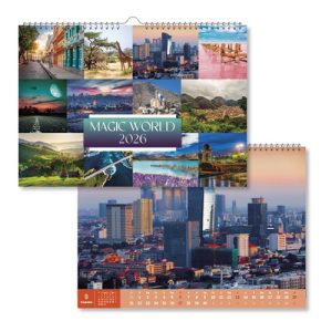 Naptár fali pd Magic World 42x30 cm 2026