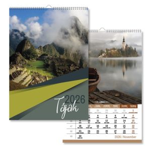 Naptár fali pd Tájak 21x30 cm 2026