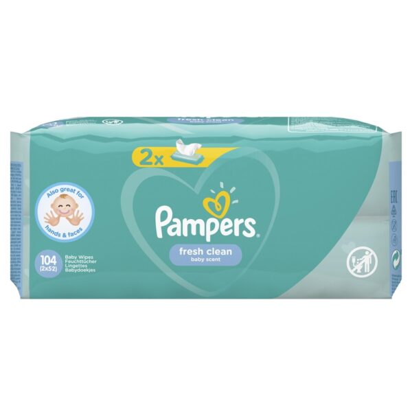 Nedves torlokendo 52 lapcsomag Pampers Fresh Clean i492996