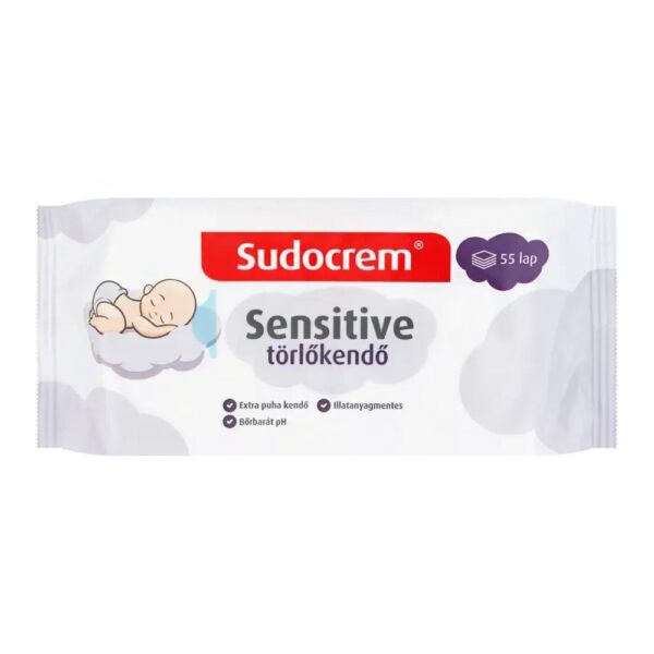 Nedves torlokendo 55 lap csomag Soft Clean Sudocream i536170