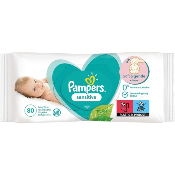 Nedves torlokendo 80 lapcsomag Pampers Sensitive i599931